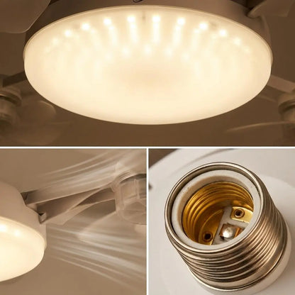 Detalle de las aspas del ventilador de techo LED Felmiro