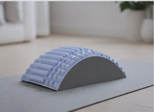 The arch placed on a mat in a quiet room